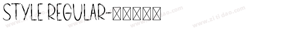 Style Regular字体转换